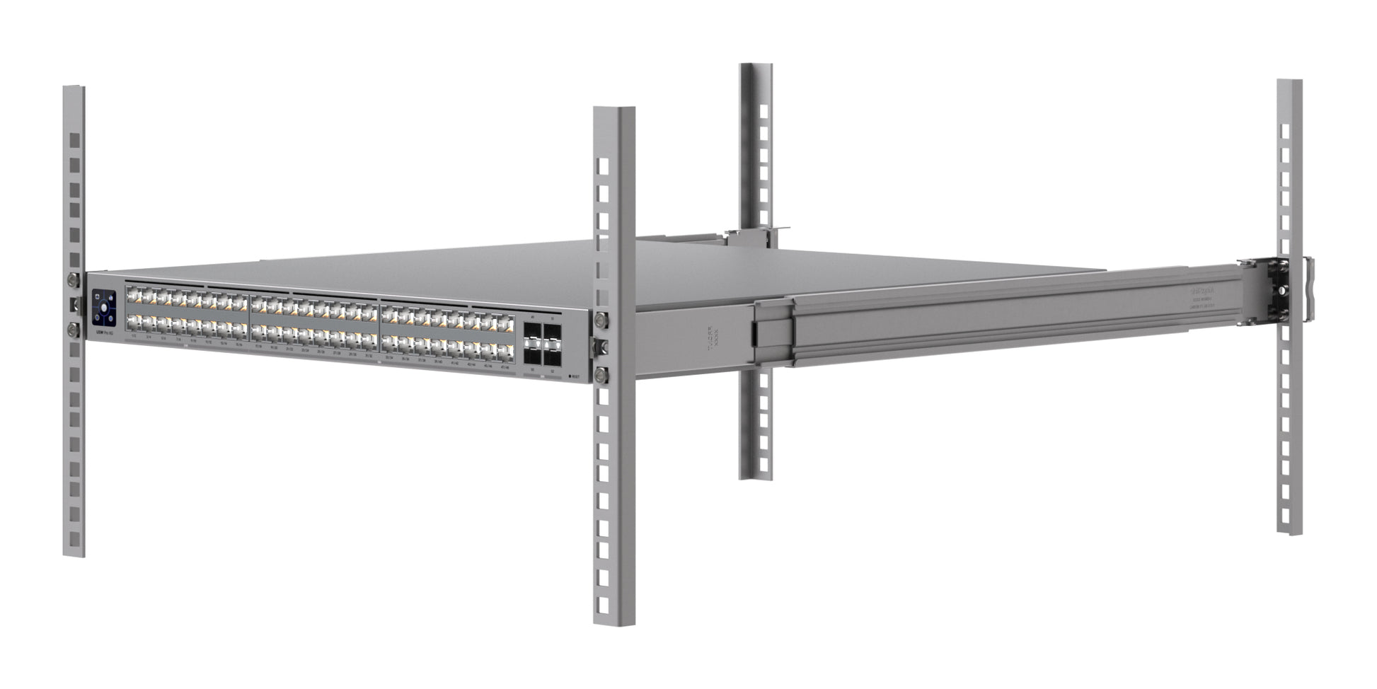 Ubiquiti UACC Rack-Schienen Slide – Regal-Schiene, für USW-Pro-XG/Pro-HD Modelle, 45 kg, Tiefe 60–106,6 cm, Grau