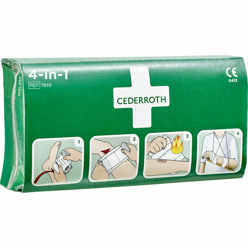 Cederroth Kompressen 4-in-1 Blutstiller-Verband – 140 × 230 mm