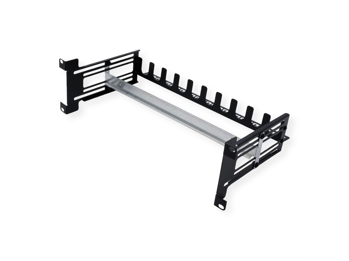 VALUE 19" Tragrahmen für Hutschienengeräte – Rack-Zubehör – 3U, Tragkraft 6 kg, Schwarz