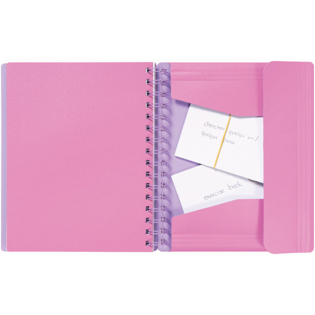 Kolma Collegeblock, Spiralbindung, 100 Blatt, 2-fach gelocht, perforiert, 70 g/m² – Pink/Violett