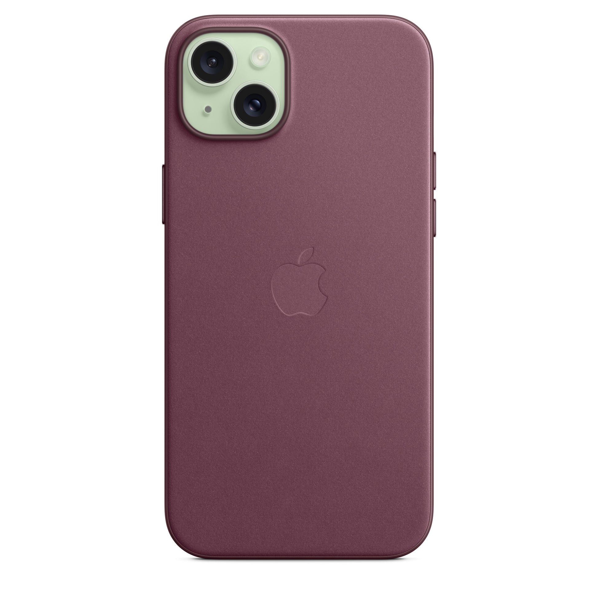 Apple Backcover FineWoven – für Apple iPhone 15 Plus – rosa/dunkelrosa – Feintwill – MagSafe-kompatibel