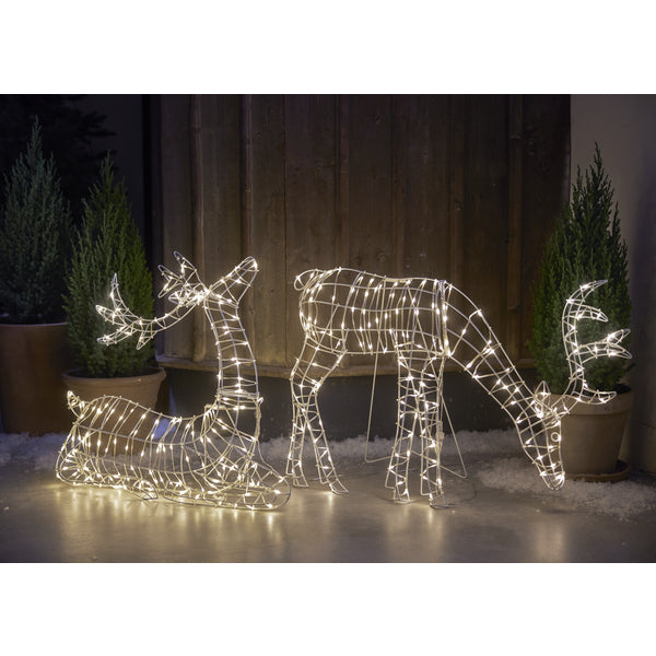 Star Trading Dekorative Aussenleuchte – 65 cm – 209 lm, 1,8 W – Warmweiss – IP44 – Netzbetrieb – Weiss, Metall