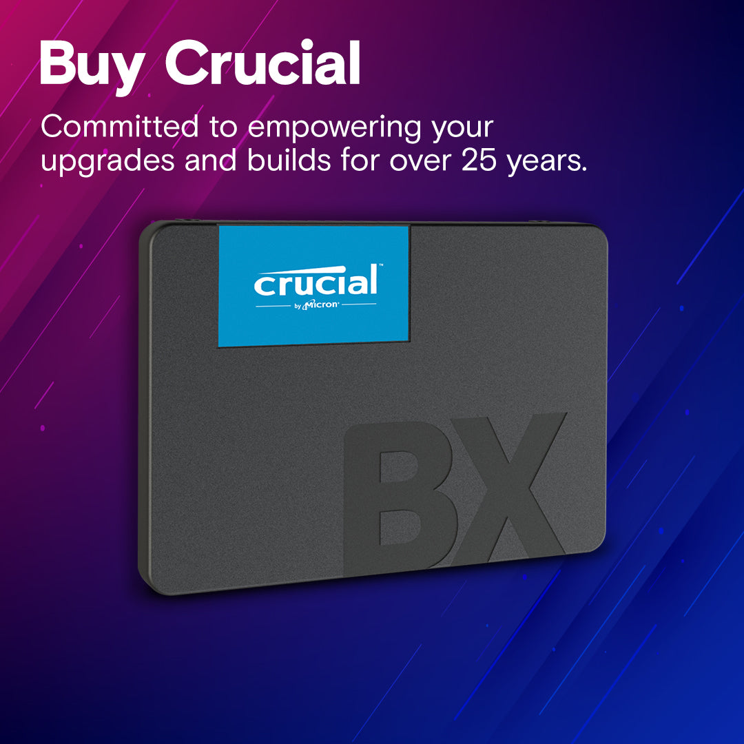 Crucial BX500 4 TB – 2,5" SATA SSD, 540 MB/s lesen, 500 MB/s schreiben, 7 mm Bauhöhe, für PC/Laptop