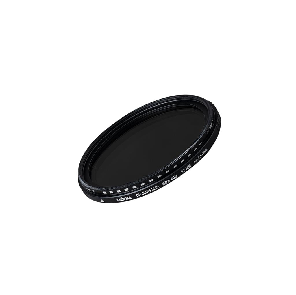Dörr Digiline Slim Variabler Neutraldichtefilter ND2-400 – 52 mm – 1–8,5 Blenden – Glas/Metall