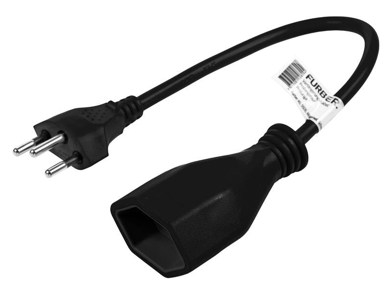 Furber. Verlängerungskabel – T12–T13, 0,2 m, 3×1 mm², schwarz