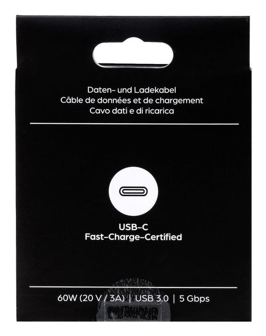 ONIT USB-C auf USB-C Kabel – USB 3.2 Gen 1 (5 Gbit/s) – 0,5 m – PD 60 W – Textilmantel, Nylon – Weiss