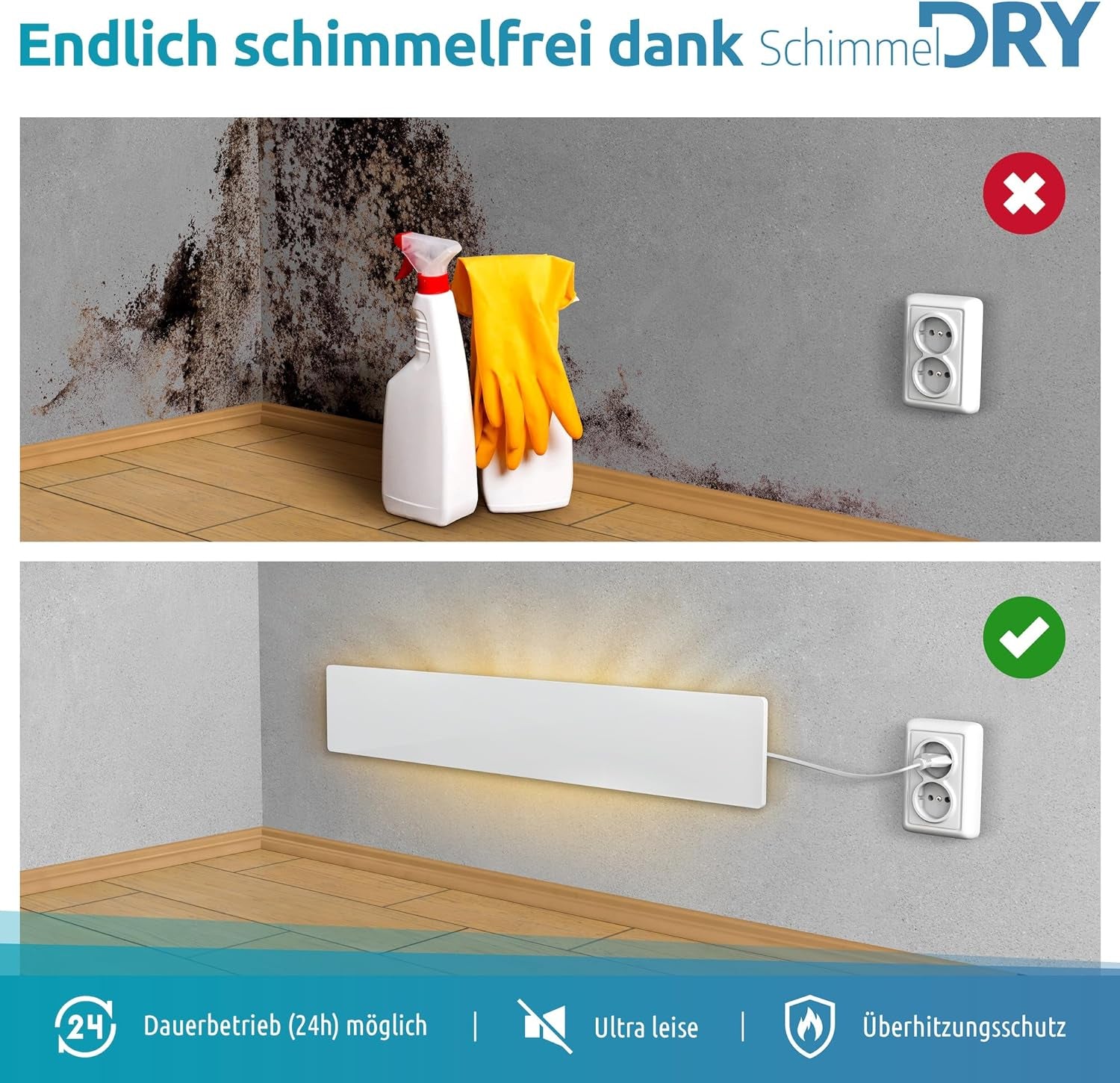 Technaxx Luftreiniger-Zubehör – Heizkörper Schimmel Dry Set M1+M2