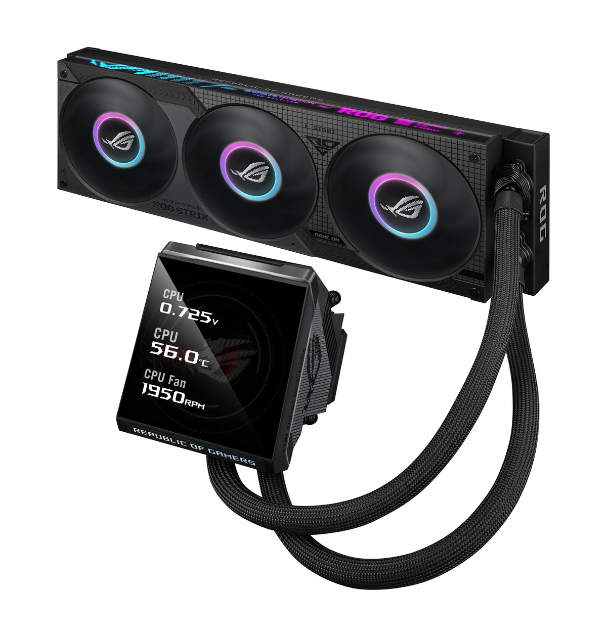 ASUS ROG STRIX LC IV 360 – Flüssigkeitskühler – 360 mm, 3×120 mm, IPS LCD, ARGB, für LGA 1700, AM4, AM5 und andere