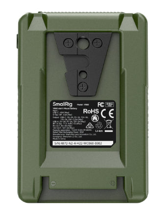 SmallRig V-Mount-Akku VB50 mini – 50 Wh, 14,8 V, 3400 mAh, Li-Ion, grün