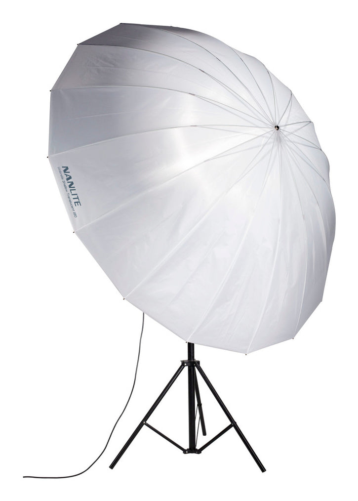 Nanlite U-180ST Schirm – 1,8 m Durchmesser, 1,1 m Höhe, Glasfaser – für Nanlite und andere – Transparent/Weiss