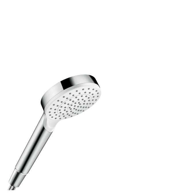 Hansgrohe Crometta Handbrause – 10×28×5,2 cm, Kunststoff (Polystyrol), Wandmontiert, Chrom/Weiss