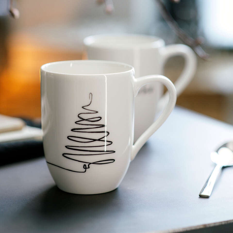 Villeroy & Boch Statement Tasse – 2er Set, 290 ml, Ø 7,9 cm, Porzellan, spülmaschinenfest