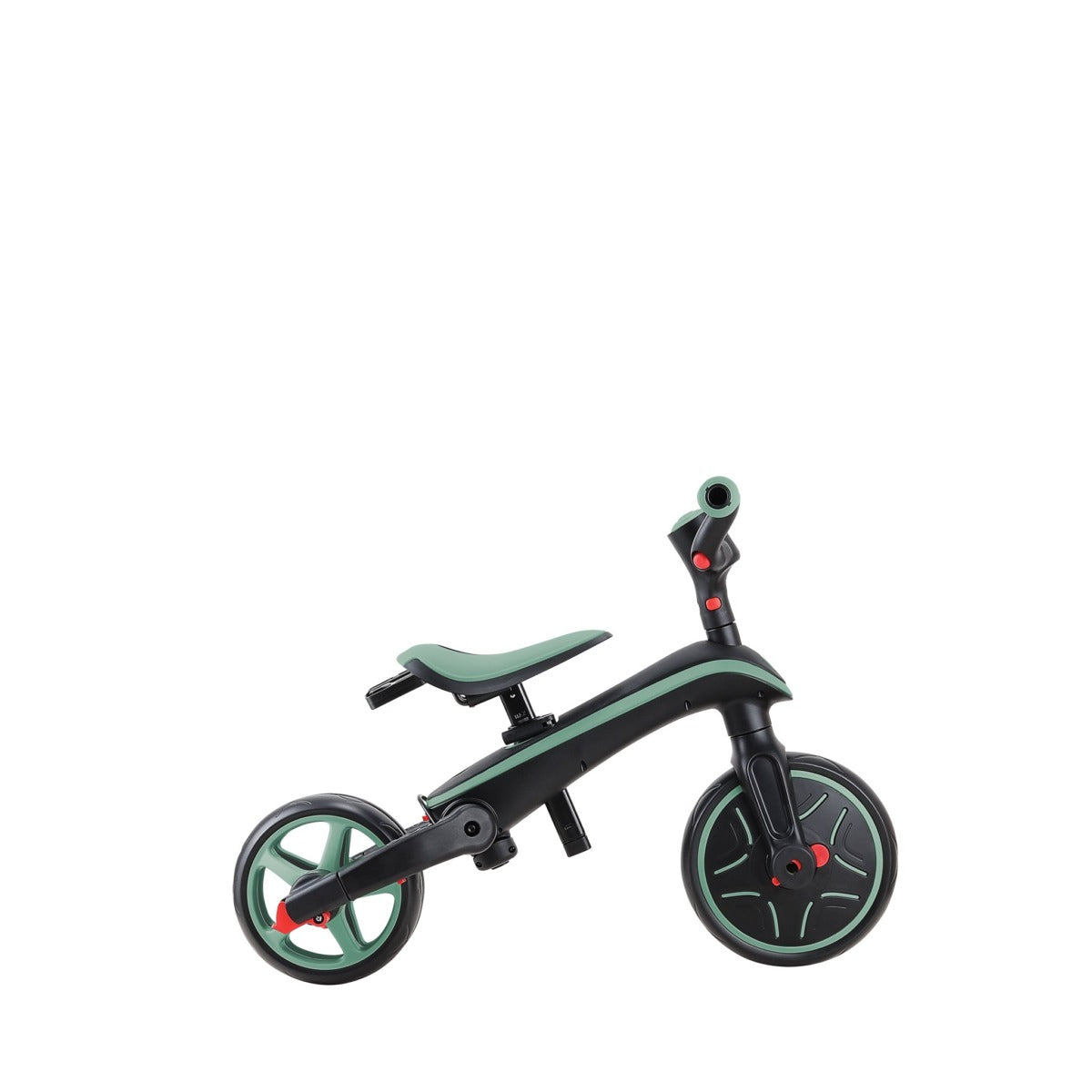 Globber Trike Explorer 4-in-1 Aufsitzlaufrad – Push & Pedal, verstellbarer Sitz, faltbar – 15 kg – Olivgrün