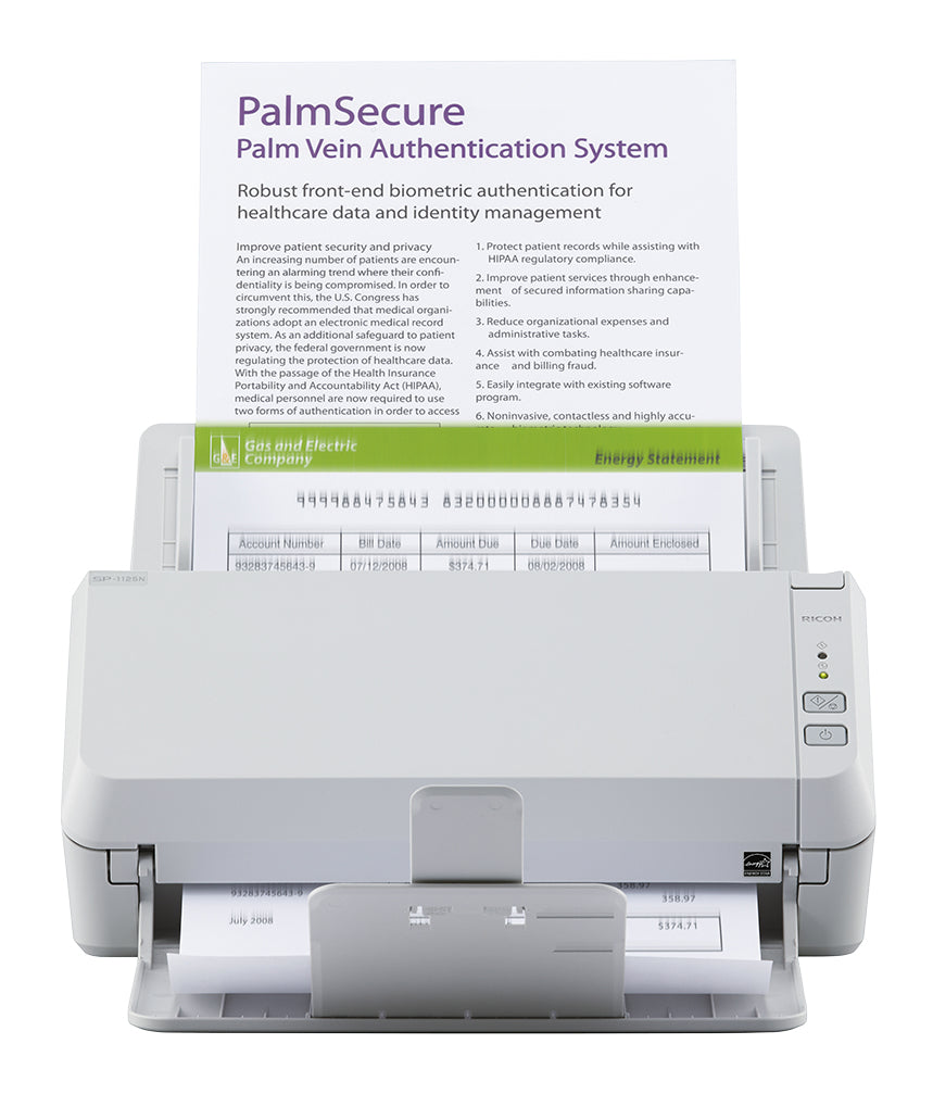 Ricoh SP-1125N – Einzugsscanner, A4, Duplex, 25 ppm, ADF 50 Blatt, LAN