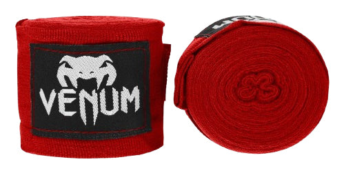 Venum Boxbandagen Kontact – 4 m – Rot, Baumwolle, Waschbar bei 30 °C