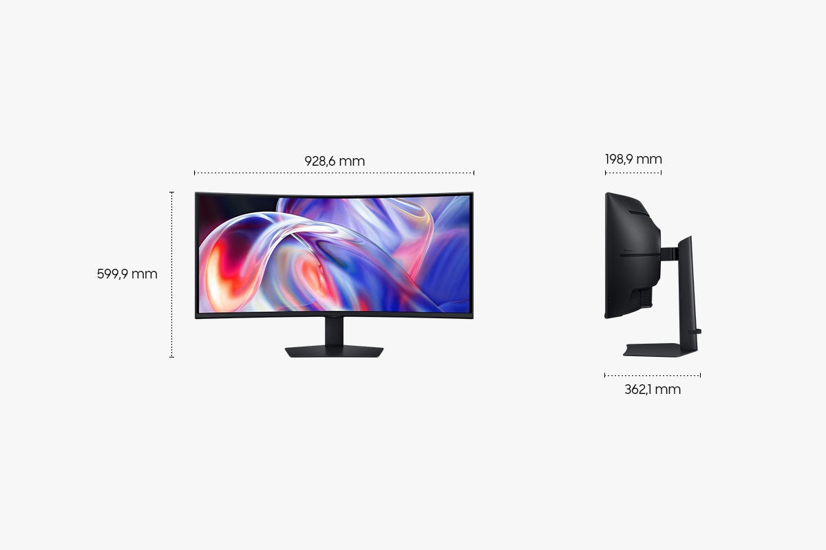 Samsung ViewFinity S8 S85TH – 40" Curved, 5120 × 2160, VA, 144 Hz, USB-C 140 W, KVM, LAN, HDR10+