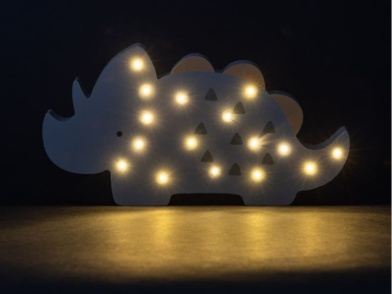 COCON Dekolampe Dinosaurier – Batteriebetrieb, 6 h, 2× AA, Warmweiss – Weiss