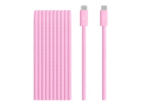 Apple Beats – USB-C auf USB-C Kabel – 3 m – PD 240 W – Geflochten – Pink