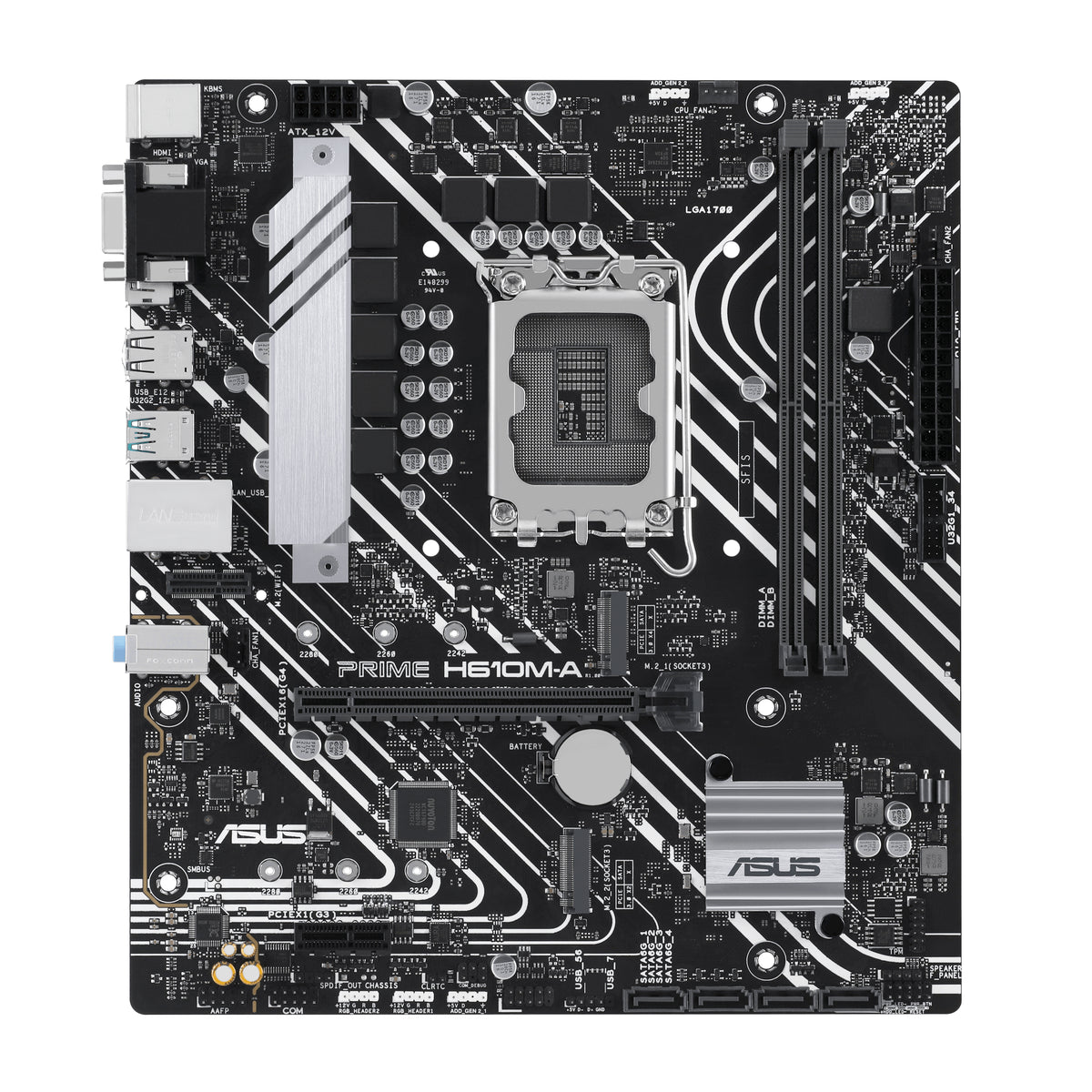 ASUS PRIME H610M-A-CSM – Mainboard – LGA 1700, Intel H610, mATX, DDR5