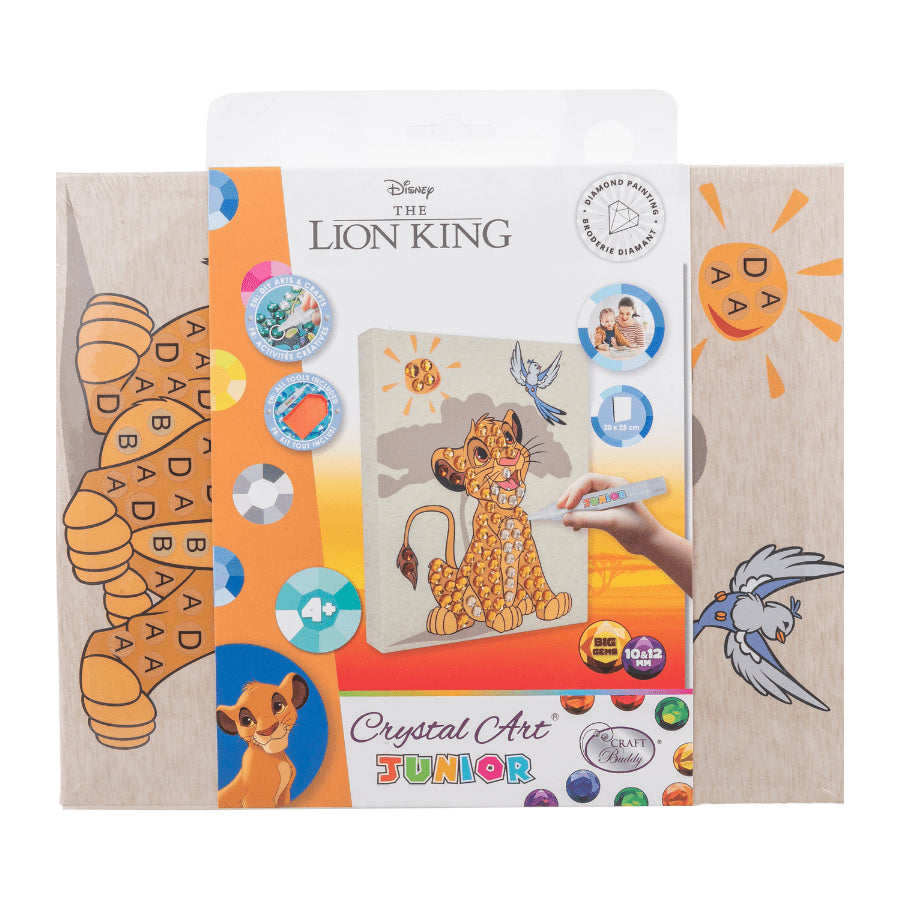 CRAFT Buddy Crystal Art Junior Simba – Diamond Painting Set – 20 × 25 cm – ab 4 Jahren