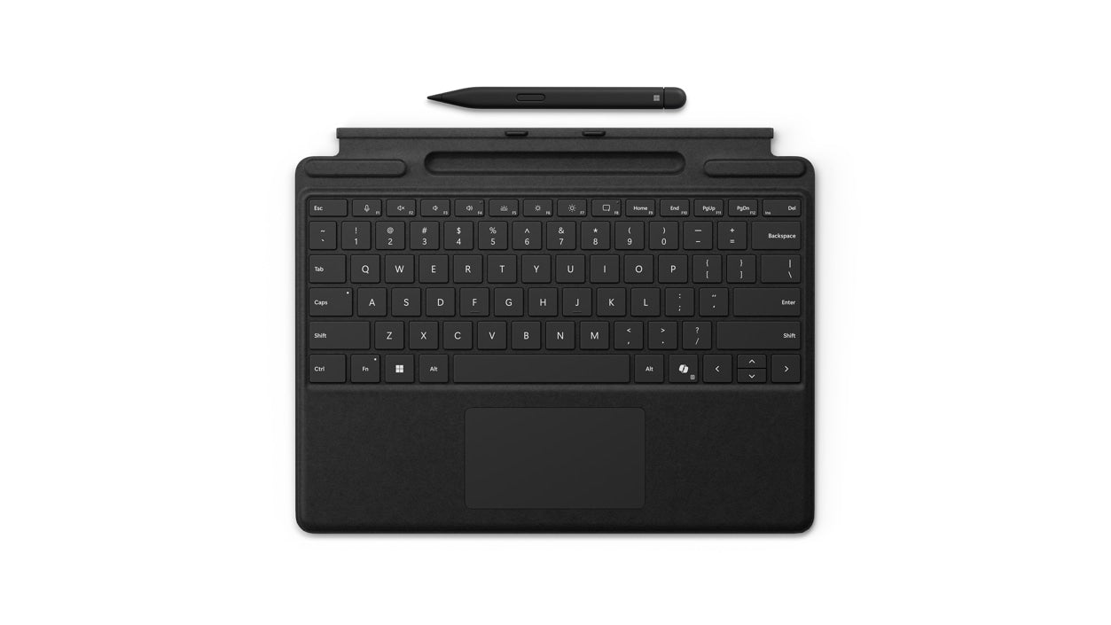 Microsoft Surface Pro Tastatur – für Surface Pro 10, Surface Pro 9, Surface Pro 8 und andere – DE – Schwarz