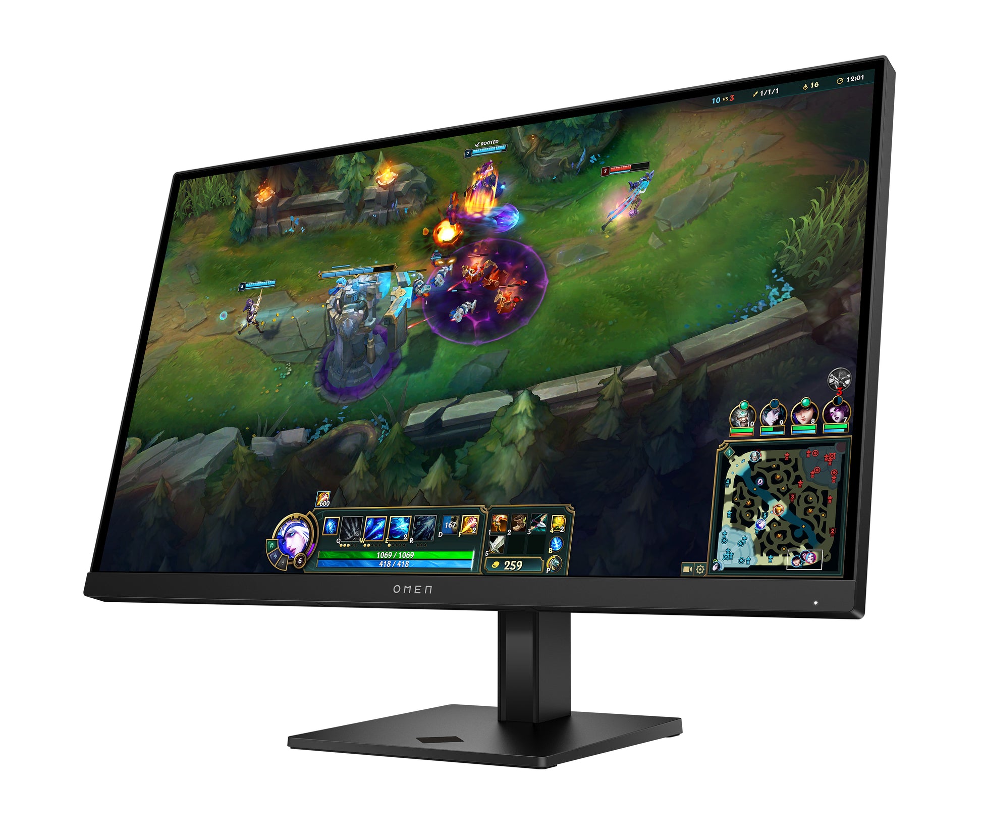 HP Monitor, 27", 1920 × 1080 (Full HD), LCD, Schwarz