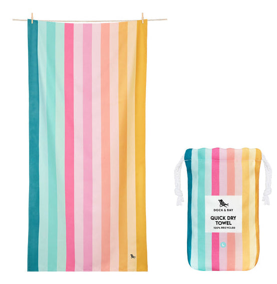 Dock & Bay Summer XL Coastal Candy Wohndecke – Polyester, Mehrfarbig – 90 × 200 cm