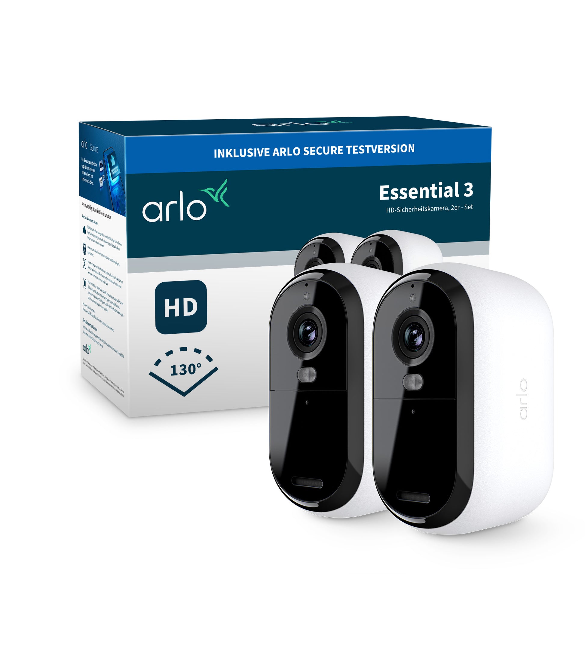 Arlo VMC2280 Netzwerkkamera – 2 MP, Full HD, IP65, für IFTTT, Weiss, 2er-Pack