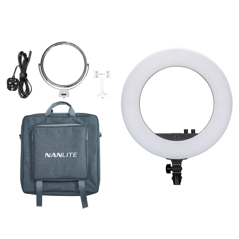 Nanlite Halo 18 LED-Ringleuchte – 48 W, 2700–6500 K, CRI 95 – 45 cm – Schwarz