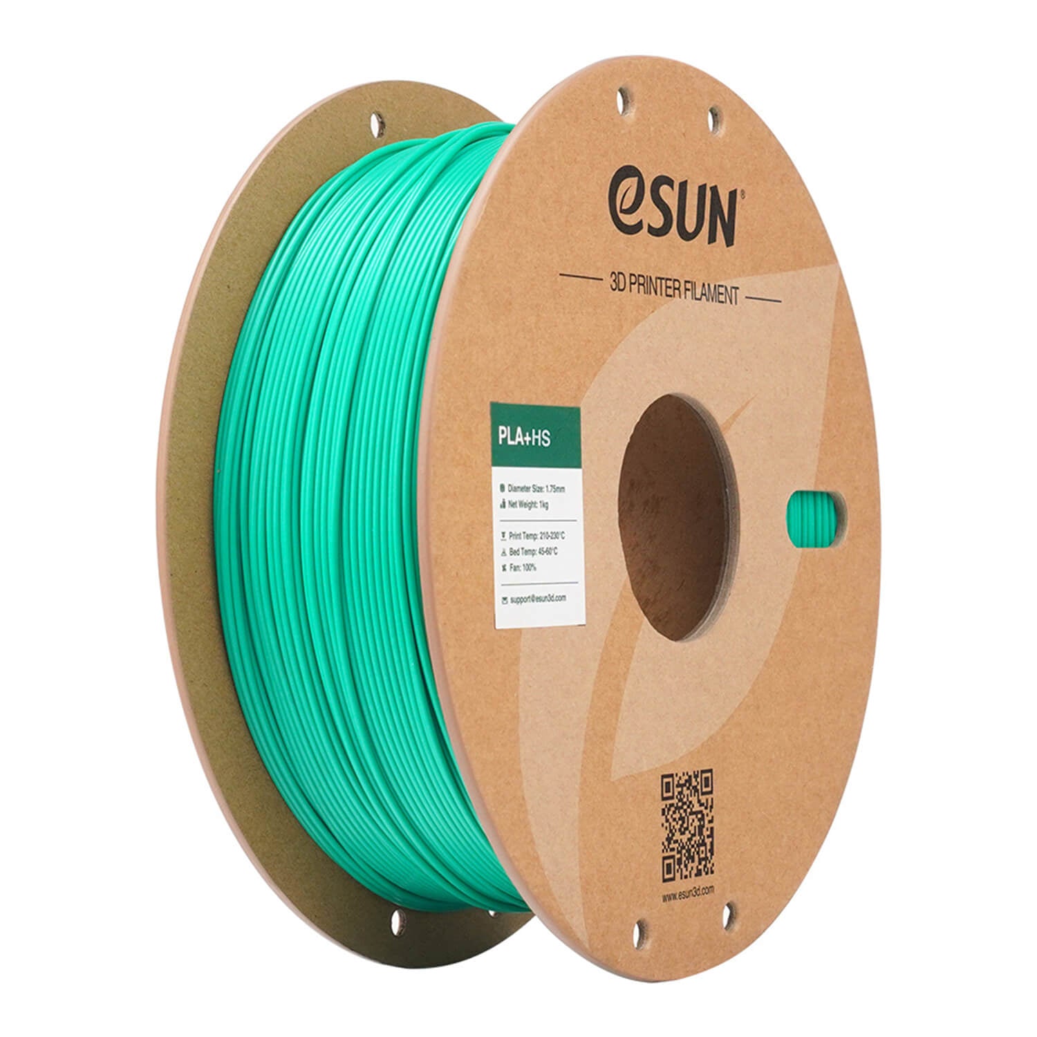 eSUN 3D-Drucker-Filament PLA+ HS 1,75 mm Jade, 1 kg