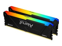 Kingston Technology FURY Beast RGB – 32 GB (2×16 GB) DDR4 3600 MT/s CL18, 288-poliger DIMM, 1,35 V, RGB