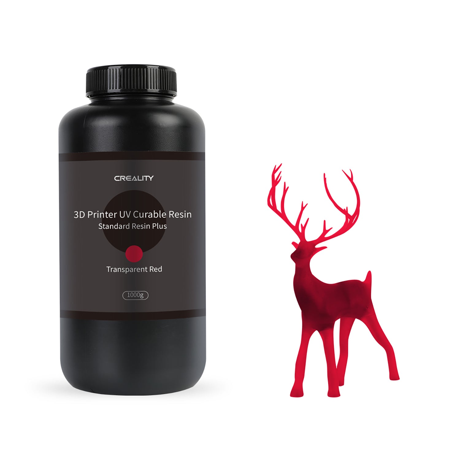 Creality 3D 3D-Drucker-Harz Rot, Transparent, Glänzend, 1 kg – für Creality 3D
