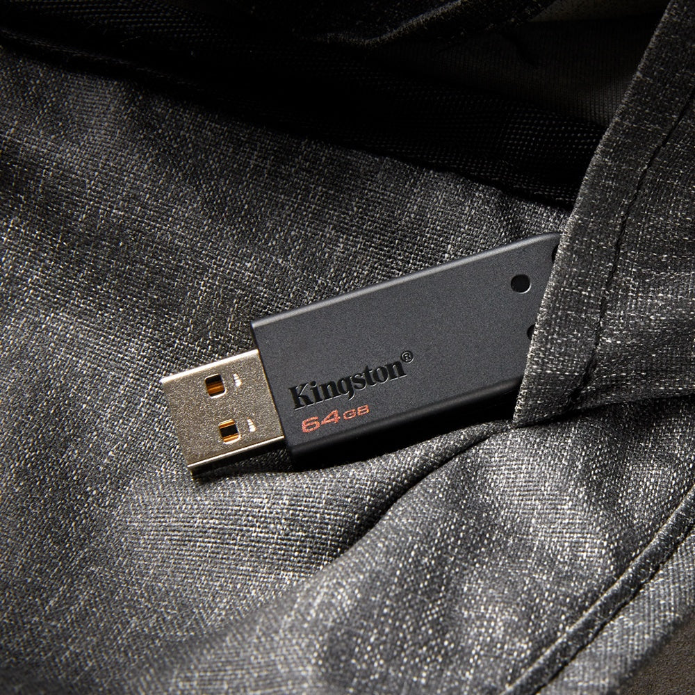 Kingston Technology Kingston DataTraveler 20 – 64 GB USB-Stick USB 2.0, Schwarz, Schlüsselanhänger, für Windows, Mac OS, Linux, Ch