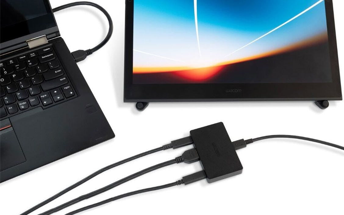 Wacom ACK45719Z Dockingstation – USB-C, 1× HDMI, für Wacom One 14/Movink 13