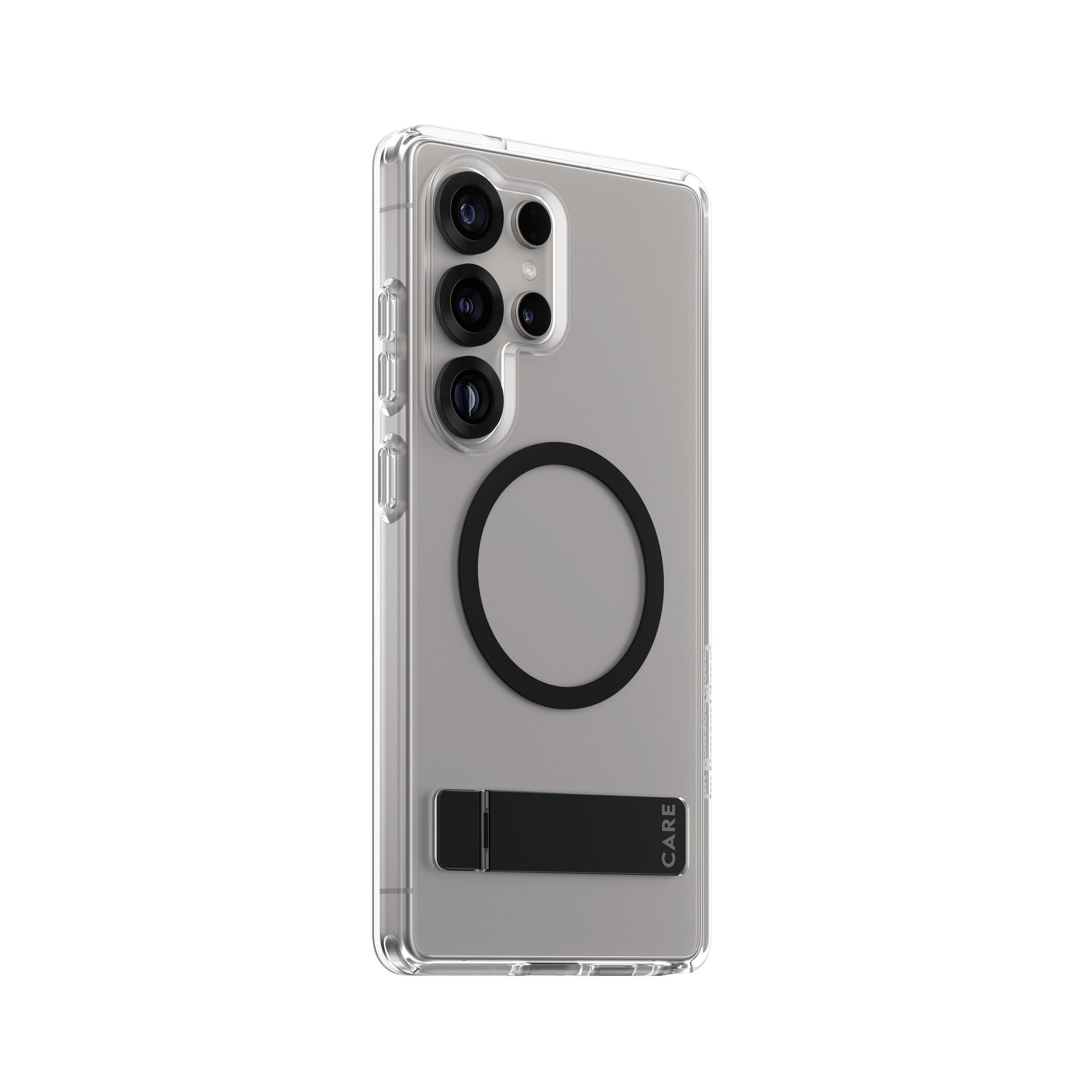 PanzerGlass Backcover CARE – für Samsung Galaxy S25 Ultra – transparent – mit Kickstand, Qi-kompatibel