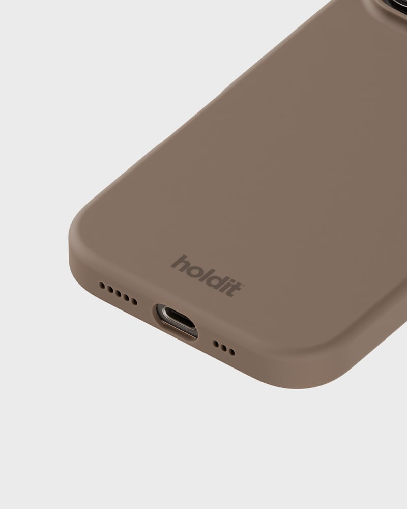 HoldIt Backcover – für Apple iPhone 16 Pro, Silikon, Braun