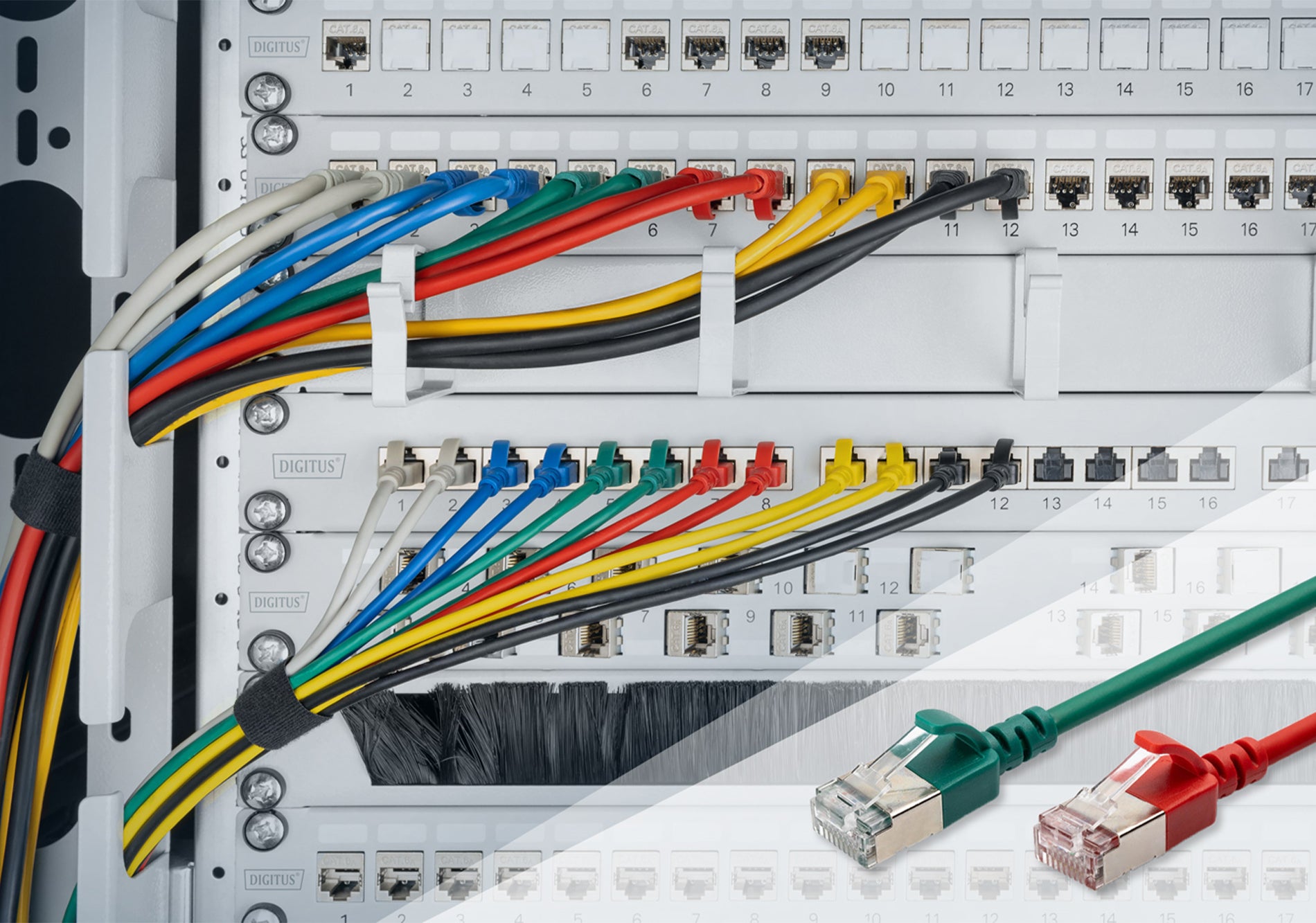 Digitus Cat6A Patchkabel – 0,5 m, Gelb, F-FTP, Slim, LSZH