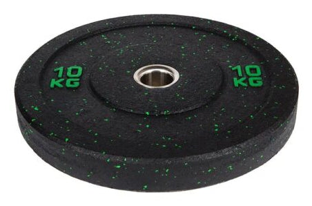 Fitcom Gewichtsscheibe 10 kg, Ø 45 cm – Grün, Gummi