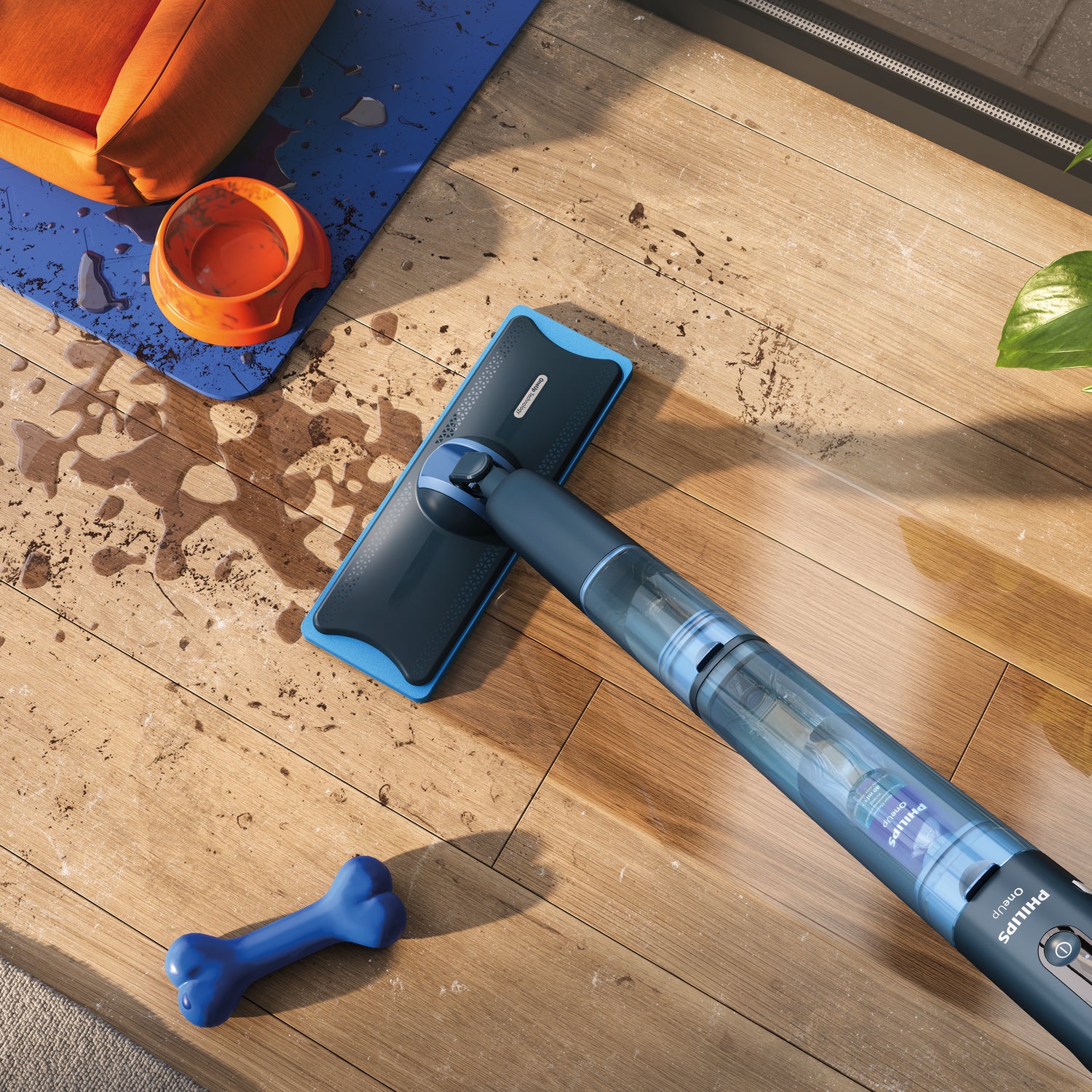 Philips Reinigungsgerät OneUp 5000 XV5113/01 – 0,281 l Frischwassertank – 70 min Laufzeit – Blau