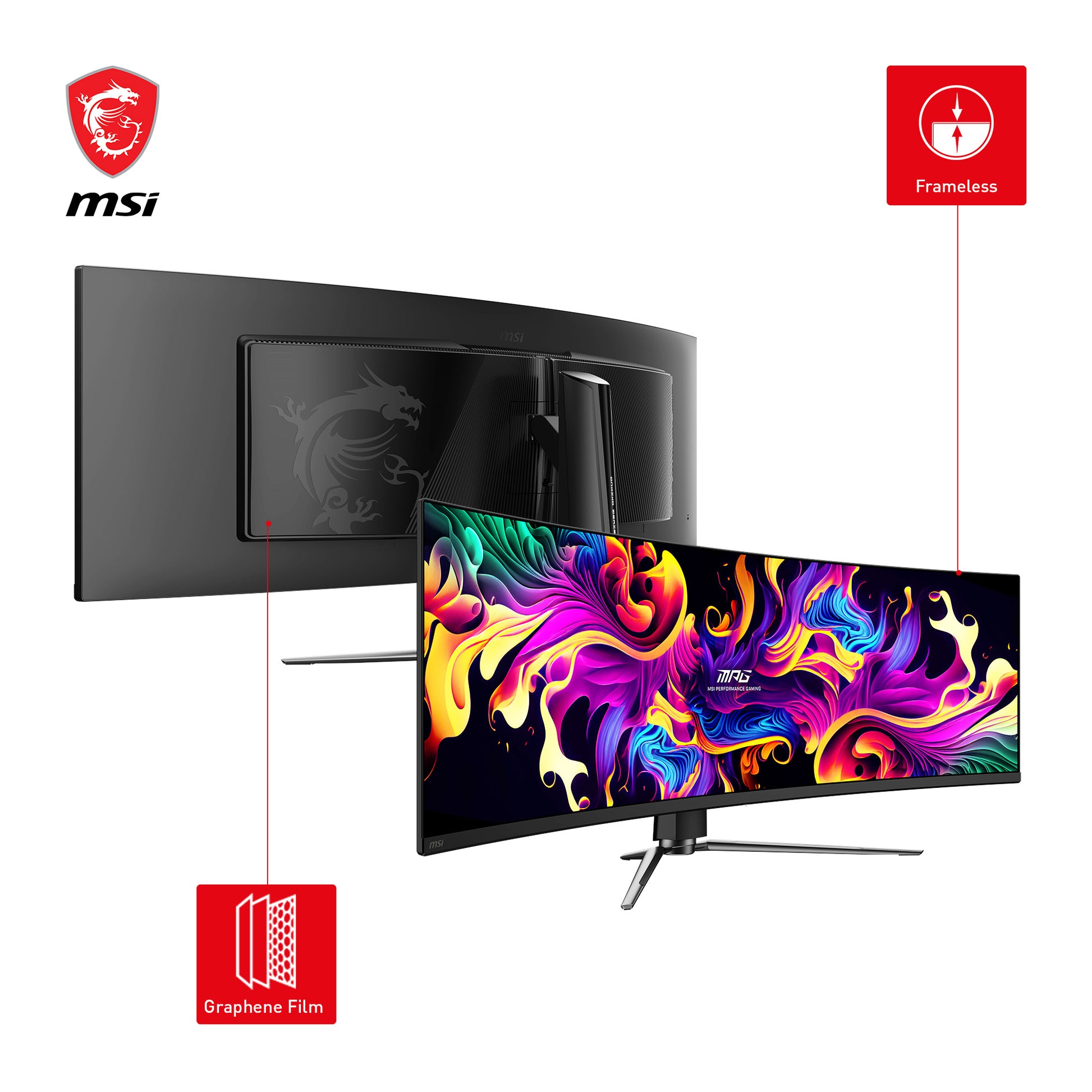 MSI MPG 491CQPDE – Monitor, 49", 5120 × 1440, QD-OLED, Gebogen