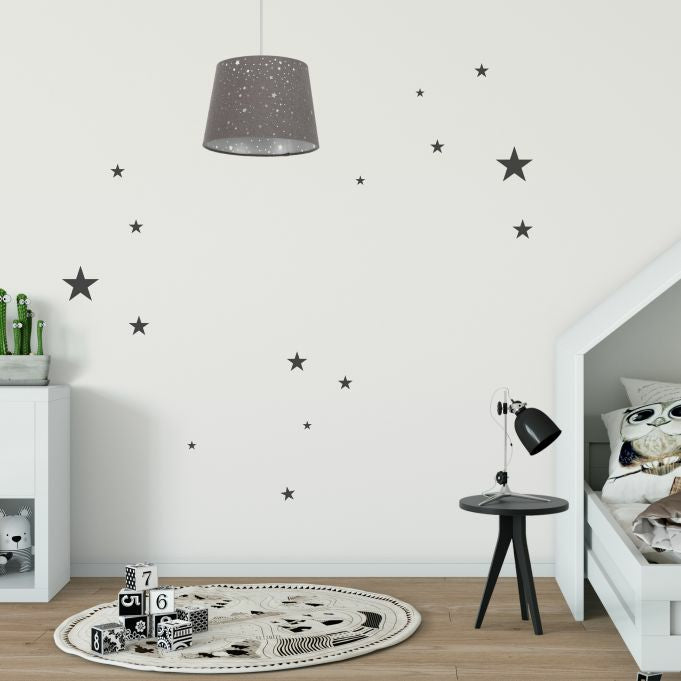 Relaxdays Deckenleuchte – Ø 27 × 122 cm, 60 W, Grau, exkl. E27
