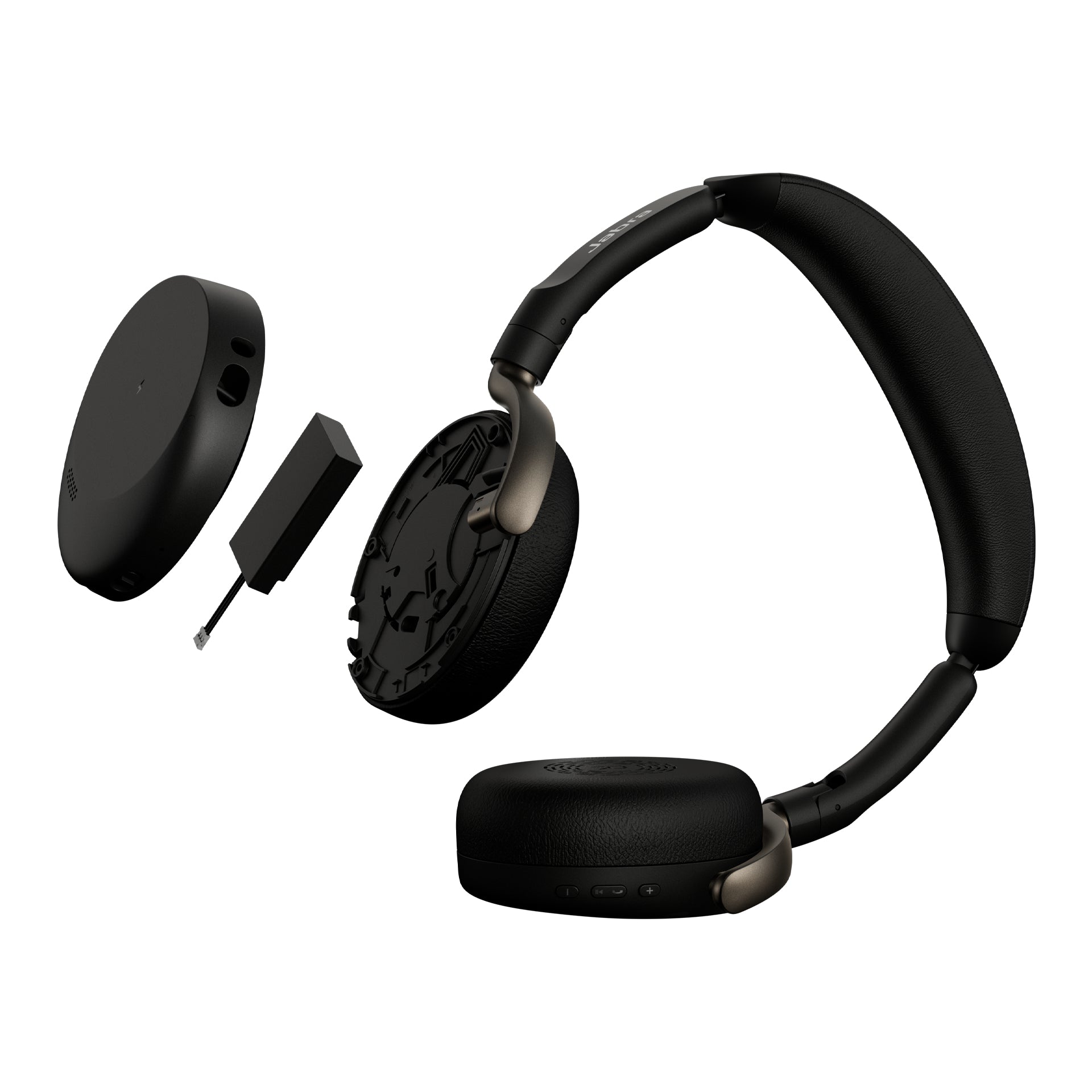 Jabra Evolve3 65 Flex UC Office-Headset – On-Ear, Stereo, BT, MS Teams zertifiziert, mit USB-C-Dongle