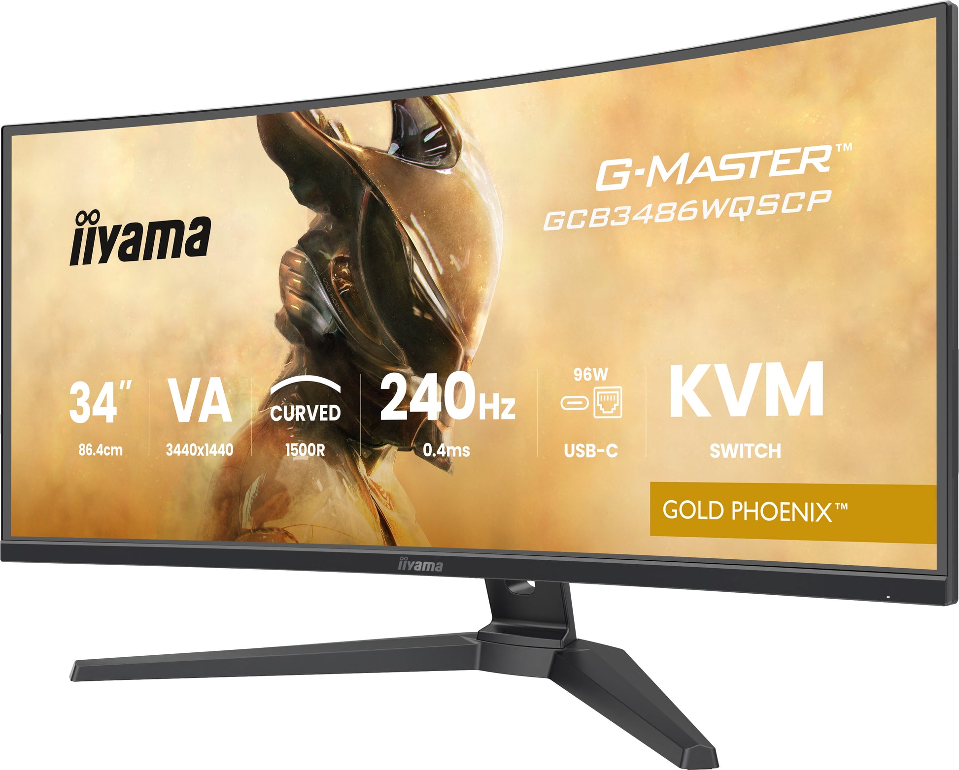 iiyama GCB3486WQSCP-B1 – Monitor, 34" 3440 × 1440, 240 Hz, 500 cd/m², Gebogen