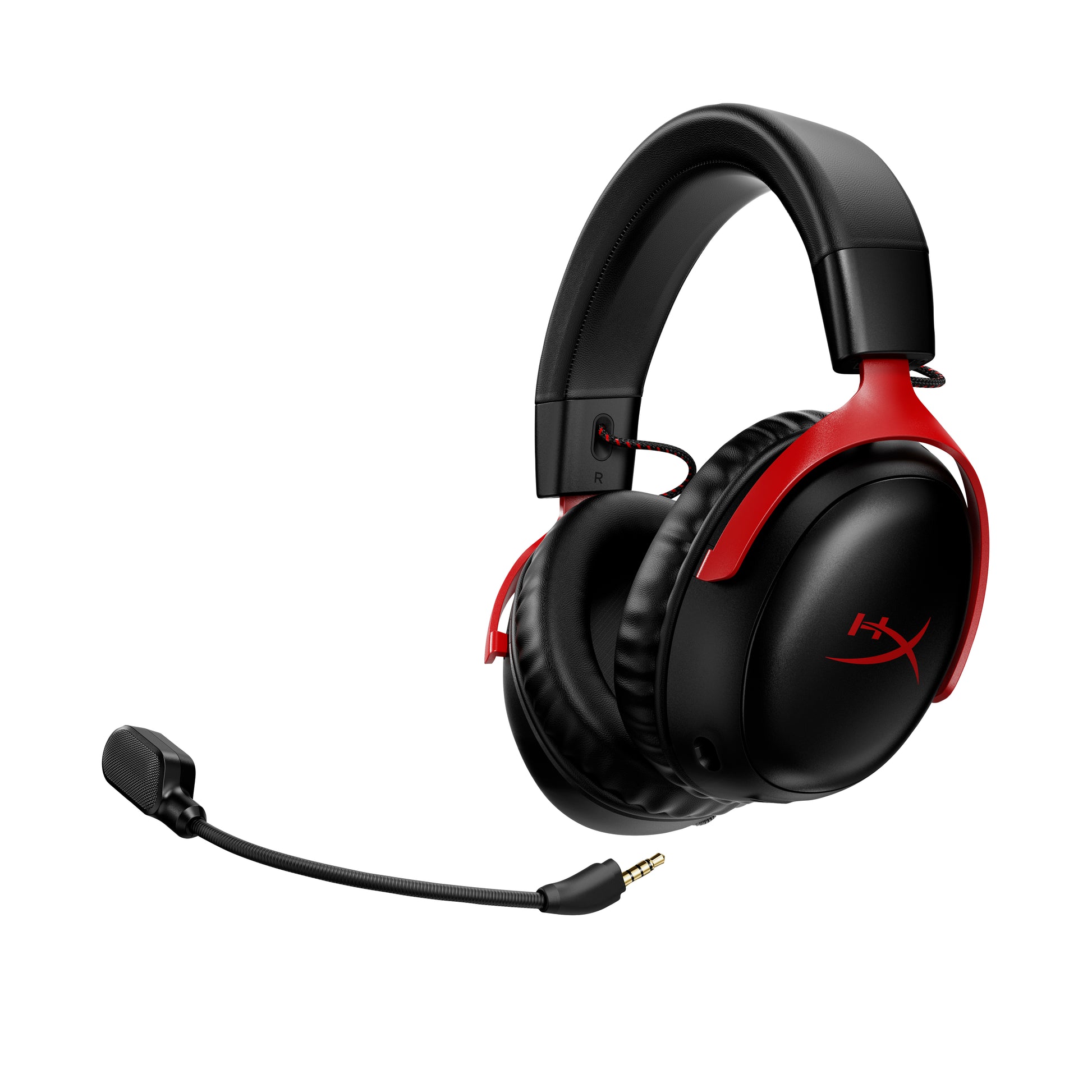HyperX Cloud III Wireless Gaming-Headset – Over-Ear, Stereo, Kabel + BT, mit USB-A-Dongle, Schwarz/Rot