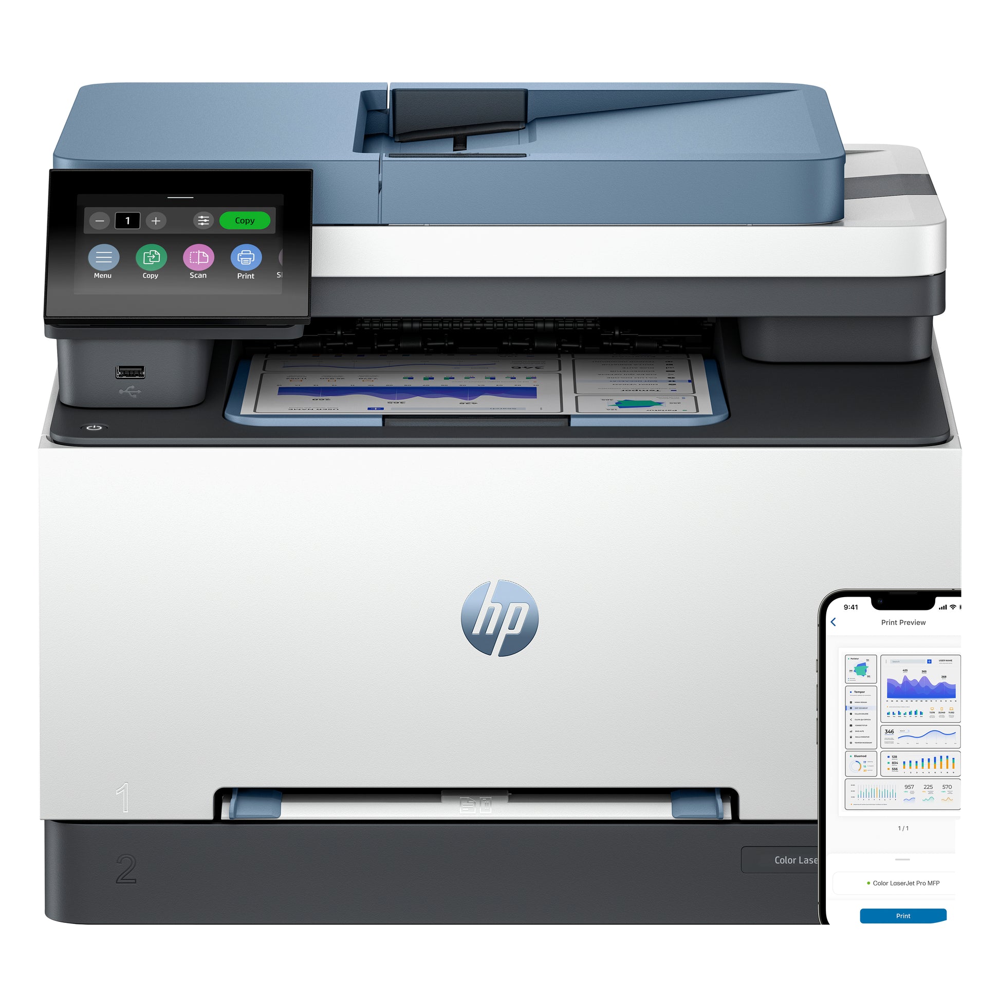 HP Color LaserJet Pro MFP 3302fdng – Farblaser-Multifunktionsdrucker, A4, 4-in-1, Duplex, ADF, LAN, AirPrint