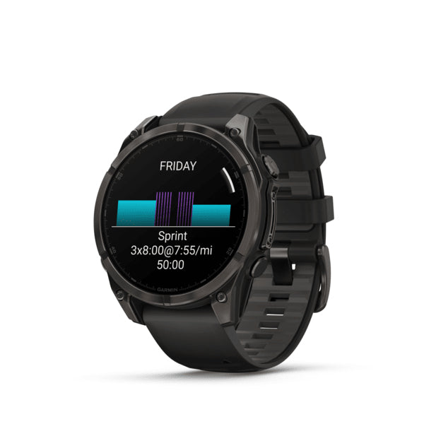 Garmin Fenix 8 – GPS-Smartwatch – 47 mm, 1,4", GPS, WLAN, AMOLED, Saphirglas, 100 m, Schwarz/Dunkelgrau