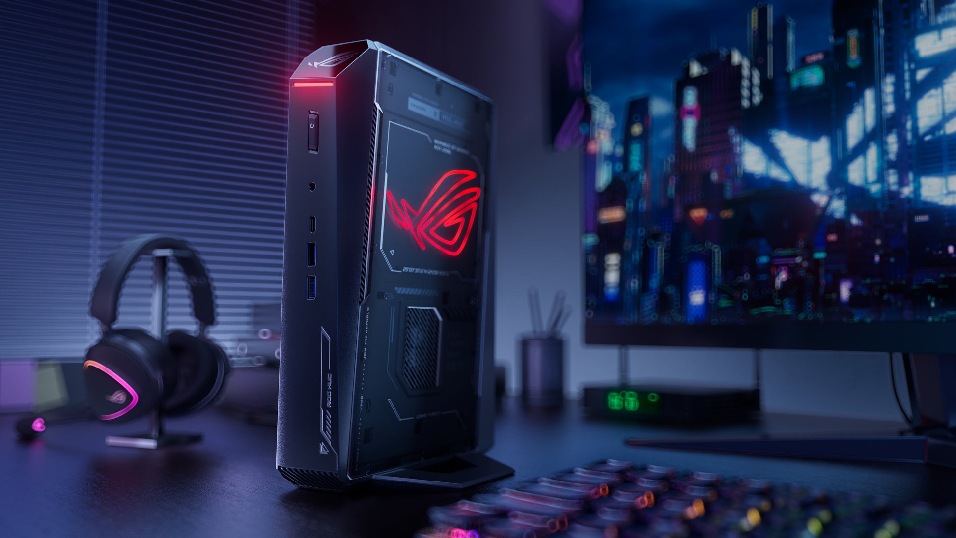 ASUS ROG NUC Micro – Intel Core Ultra 9 275HX, 32 GB RAM, 1 TB SSD, NVIDIA GeForce RTX 5070, Windows 11 Home