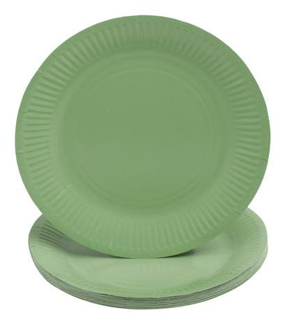 PRONAPPE PRO nappe Teller, Papier/Karton, rund – Ø 23 cm, olivgrün – 20 Stk.