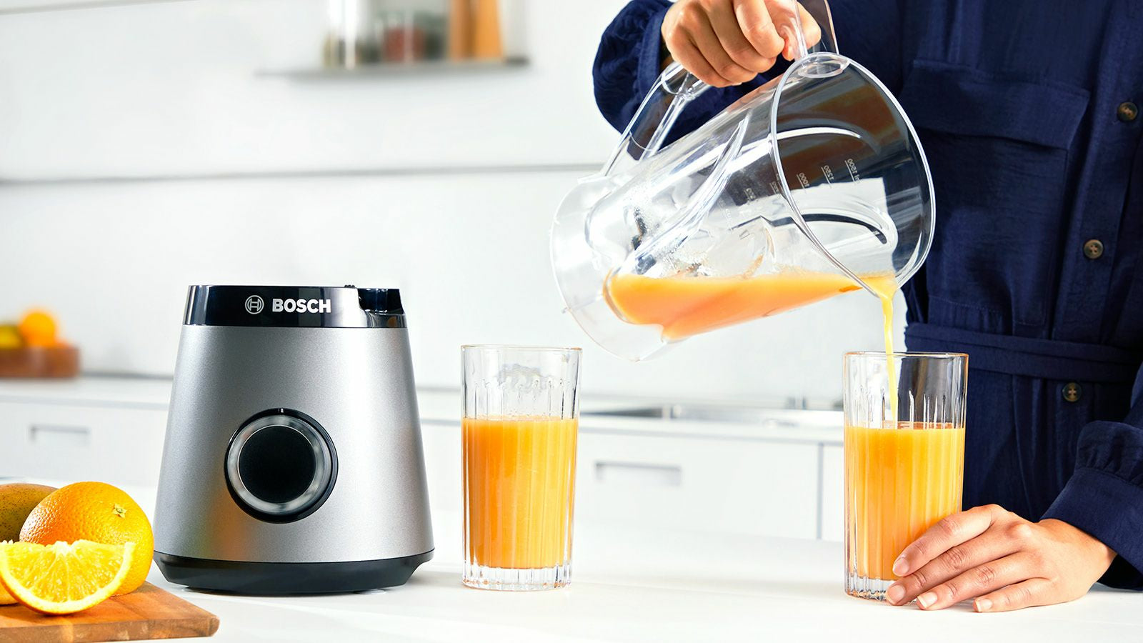 Bosch Smoothie-Mixer MMB6141S – 1,5 l, 1200 W, Eis-Crusher – silber