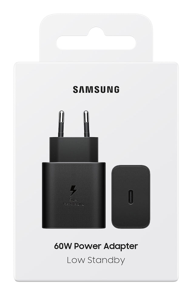 Samsung USB-Ladegerät 60 W – USB-C×1 – Schnellladung – für Laptop, Smartphone, Tablet – schwarz